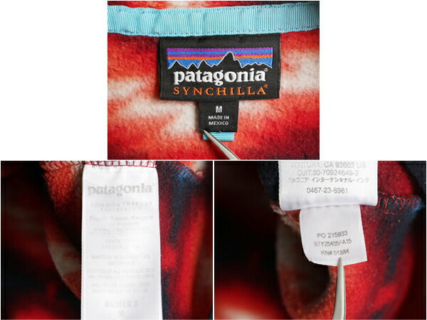 パタゴニア ネイティブ 総柄 ライトウェイト シンチラ スナップT レディース M / 古着 15年製 PATAGONIA フリース プルオーバー ジャケット