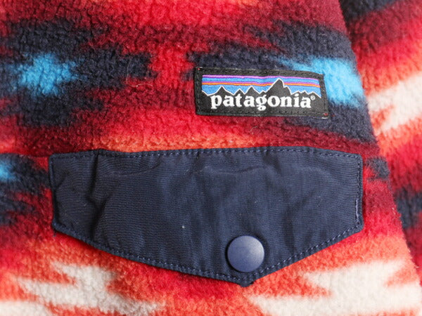 パタゴニア ネイティブ 総柄 ライトウェイト シンチラ スナップT レディース M / 古着 15年製 PATAGONIA フリース プルオーバー ジャケット