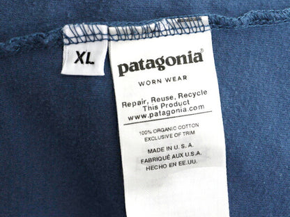 USA製 パタゴニア プリント 半袖 Tシャツ メンズ XL 19年製 アウトドア フィッツロイ スコープ グラフィック アート 細身 大きいサイズ 紺