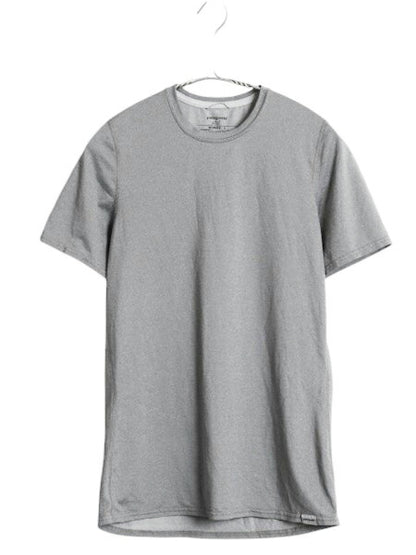 パタゴニア キャプリーン 半袖 Tシャツ レディース S 15年製 アウトドア ストレッチ アンダーシャツ カットソー インアー ワンポイント 灰
