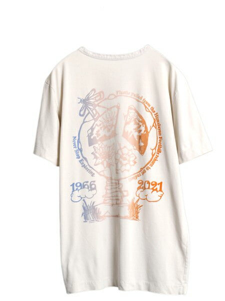 ノースフェイス 両面 プリント 半袖 Tシャツ メンズ L / アウトドア イラスト グラフィック シングルステッチ バックプリント カットソー