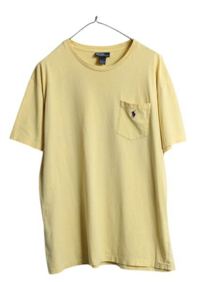 00s ポロ ラルフローレン ポケット付き 半袖 Tシャツ メンズ L / オールド シングルステッチ カットソー ワンポイント ポケT シンプル 薄手