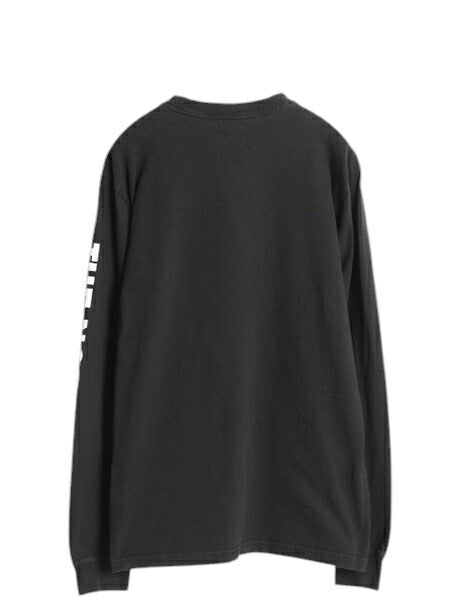 ノースフェイス プリント 長袖 Tシャツ メンズ M アウトドア ロンT カットソー ロングスリーブ ドーム テント グラフィック 袖プリント 黒