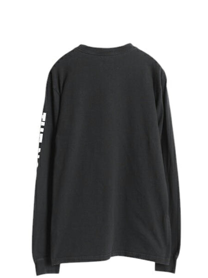 ノースフェイス プリント 長袖 Tシャツ メンズ M アウトドア ロンT カットソー ロングスリーブ ドーム テント グラフィック 袖プリント 黒