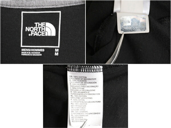 ノースフェイス プリント 長袖 Tシャツ メンズ M アウトドア ロンT カットソー ロングスリーブ ドーム テント グラフィック 袖プリント 黒