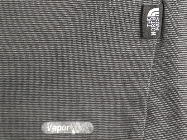 ノースフェイス ボーダー 長袖 Tシャツ メンズ XL ロンT ロングスリーブ カットソー インナー ストレッチ 大きいサイズ ワンポイント 黒 灰