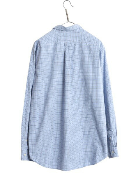 00s ラルフローレン チェック 長袖 ボタンダウン シャツ メンズ L オールド ポロ 長袖シャツ コットン オックスフォード マルチカラー 薄手