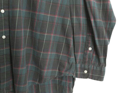 90s ラルフローレン チェック 長袖 ボタンダウン シャツ メンズ XL / オールド ポロ 長袖シャツ コットン マルチカラー 大きいサイズ 薄手