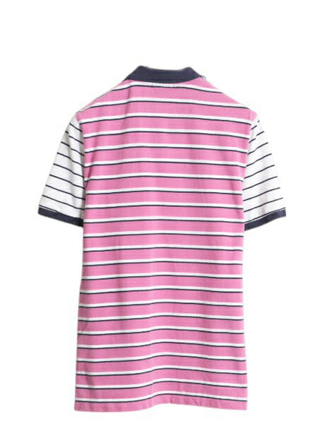 ビッグポニー ポロ ラルフローレン ボーダー 鹿の子 半袖 ポロシャツ キッズ XL レディース M 程 古着 半袖シャツ カットソー ワンポイント