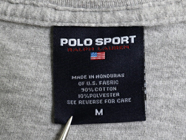 90s ポロスポーツ ラルフローレン プリント 半袖 Tシャツ メンズ M 古着 オールド ポロ カットソー プリントT シンプル ゆったり トップス