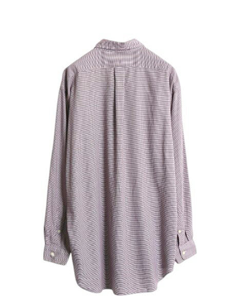 90s ラルフローレン ゴルフ 長袖 ボタンダウン シャツ メンズ L / 古着 オールド ポロ 千鳥格子 チェック コットン BD 長袖シャツ ゆったり