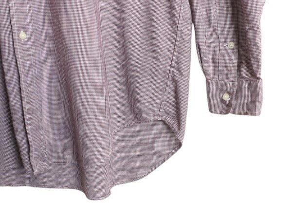 90s ラルフローレン ゴルフ 長袖 ボタンダウン シャツ メンズ L / 古着 オールド ポロ 千鳥格子 チェック コットン BD 長袖シャツ ゆったり