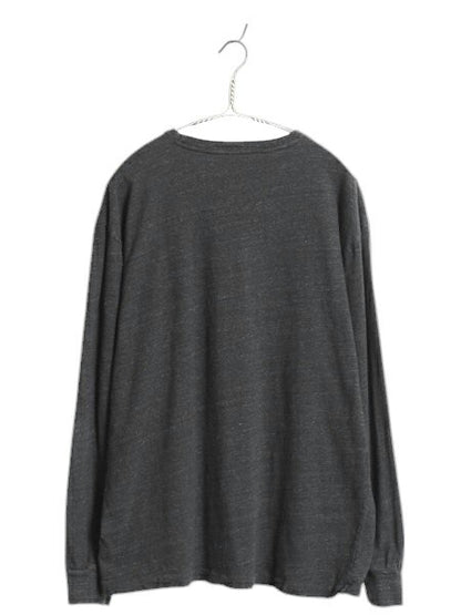 ポロ ラルフローレン 長袖 Tシャツ メンズ L ロンT コットン ワンポイント ロングスリーブ カットソー シングルステッチ アンダーシャツ 灰