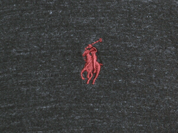 ポロ ラルフローレン 長袖 Tシャツ メンズ L ロンT コットン ワンポイント ロングスリーブ カットソー シングルステッチ アンダーシャツ 灰