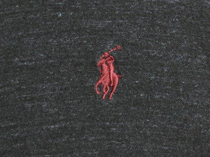 ポロ ラルフローレン 長袖 Tシャツ メンズ L ロンT コットン ワンポイント ロングスリーブ カットソー シングルステッチ アンダーシャツ 灰