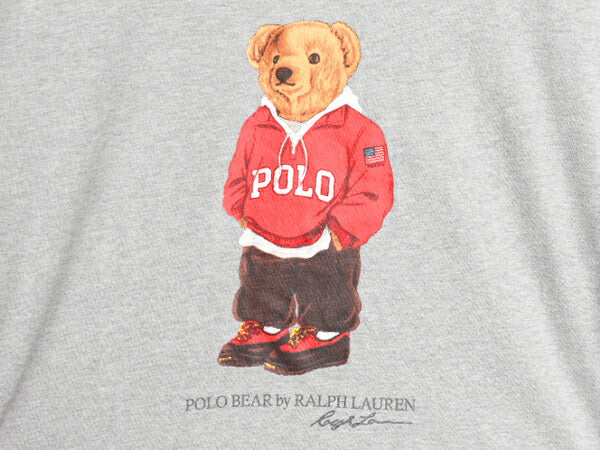 ポロベア ポロ ラルフローレン プリント 半袖 Tシャツ メンズ XL キャラクター コットン カットソー シングルステッチ 大きいサイズ グレー