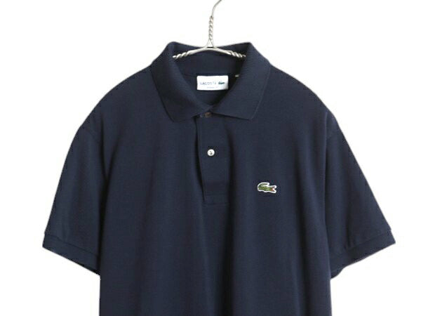 ラコステ 鹿の子 半袖 ポロシャツ メンズ L レディース XL 程 半袖シャツ ワンポイント コットン カットソー ボックス カジュアル ゆったり
