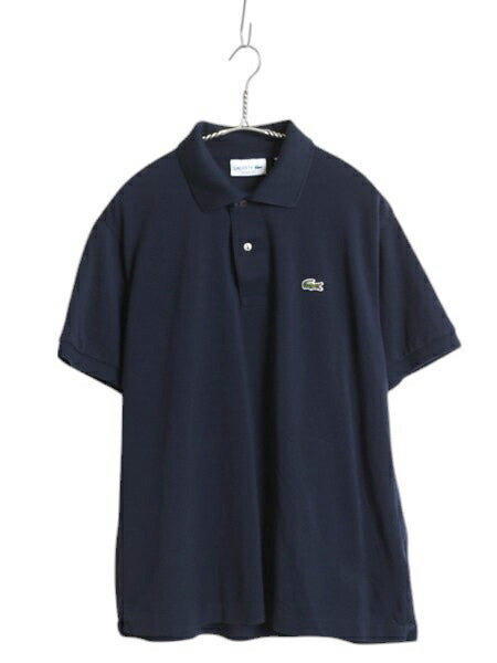 ラコステ 鹿の子 半袖 ポロシャツ メンズ L レディース XL 程 半袖シャツ ワンポイント コットン カットソー ボックス カジュアル ゆったり