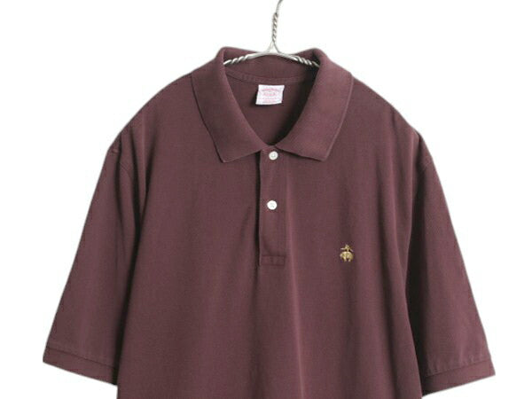 ブルックスブラザーズ 鹿の子 半袖 ポロシャツ メンズ XL 半袖シャツ ワンポイント カットソー コットン 大きいサイズ カジュアル シンプル