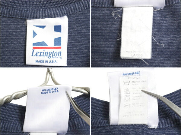 90s USA製 レキシントン ボーダー 半袖 Tシャツ メンズ L / オールド シングルステッチ ツートン カットソー カジュアル シンプル トップス