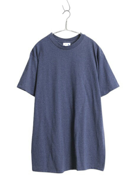 90s USA製 レキシントン ボーダー 半袖 Tシャツ メンズ L / オールド シングルステッチ ツートン カットソー カジュアル シンプル トップス