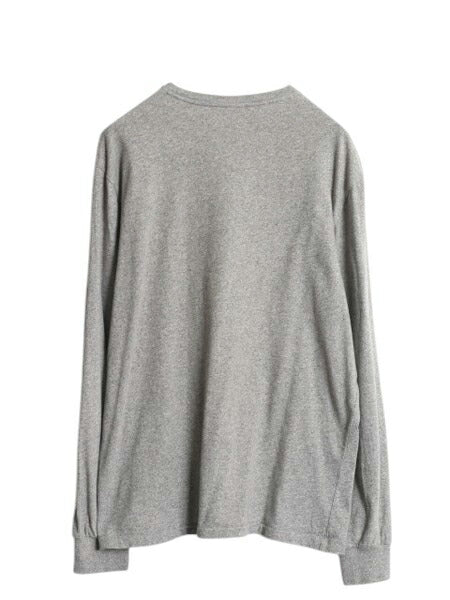 ポロ ラルフローレン 長袖 Tシャツ メンズ M ロンT コットン ワンポイント ロングスリーブ カットソー シングルステッチ アンダーシャツ 灰