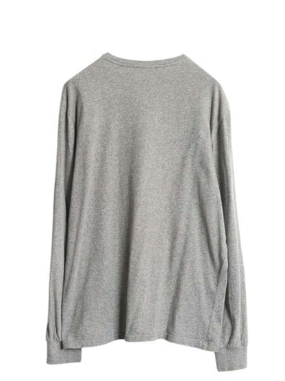 ポロ ラルフローレン 長袖 Tシャツ メンズ M ロンT コットン ワンポイント ロングスリーブ カットソー シングルステッチ アンダーシャツ 灰