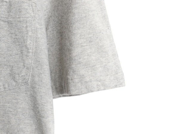ポロ ラルフローレン ポケット付き 半袖 Tシャツ メンズ L / コットン シングルステッチ カットソー ワンポイント ポケT シンプル 細身 灰