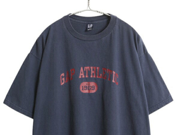 00s USA製 オールド ギャップ 2段 プリント 半袖 Tシャツ メンズ レディース XL / 古着 オールド ヘビーウェイト カットソー 大きいサイズ