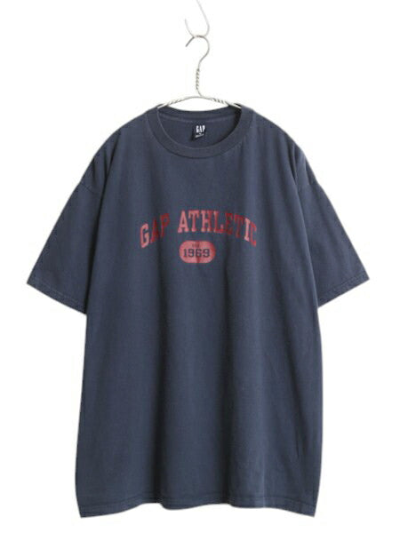 00s USA製 オールド ギャップ 2段 プリント 半袖 Tシャツ メンズ レディース XL / 古着 オールド ヘビーウェイト カットソー 大きいサイズ