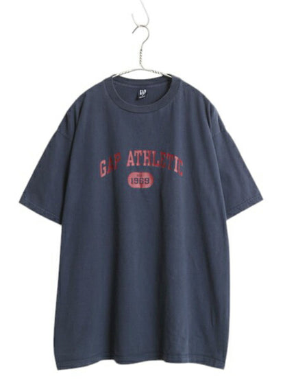 00s USA製 オールド ギャップ 2段 プリント 半袖 Tシャツ メンズ レディース XL / 古着 オールド ヘビーウェイト カットソー 大きいサイズ