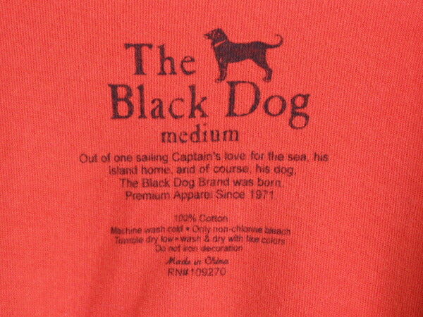 The Black Dog ドッグ イラスト プリント 半袖 Tシャツ メンズ レディース M / アニマル アート グラフィック コットン カットソー レッド