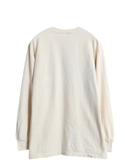 デッドストック 90s USA製 ラッセル 2段 プリント 長袖 Tシャツ メンズ レディース M オールド コットン ロンT ロングスリーブ カットソー