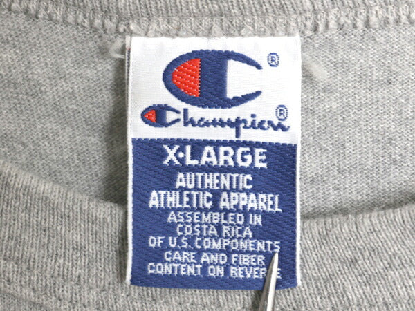 90s チャンピオン 両面 カレッジ プリント 半袖 Tシャツ メンズ XL オールド ヘビーウェイト フットボール カットソー 目付き 大きいサイズ