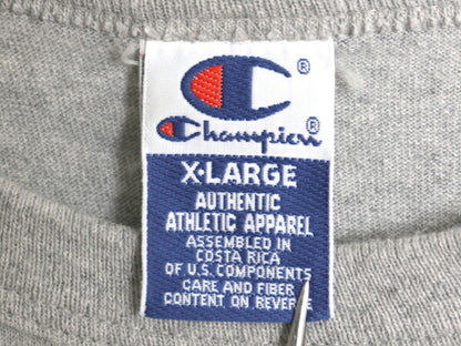 90s チャンピオン 両面 カレッジ プリント 半袖 Tシャツ メンズ XL オールド ヘビーウェイト フットボール カットソー 目付き 大きいサイズ