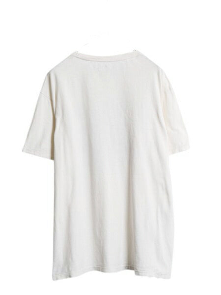 ポロ ラルフローレン イーグル 染込み プリント 半袖 Tシャツ メンズ XL カットソー シングルステッチ グラフィック 大きいサイズ 細身 白