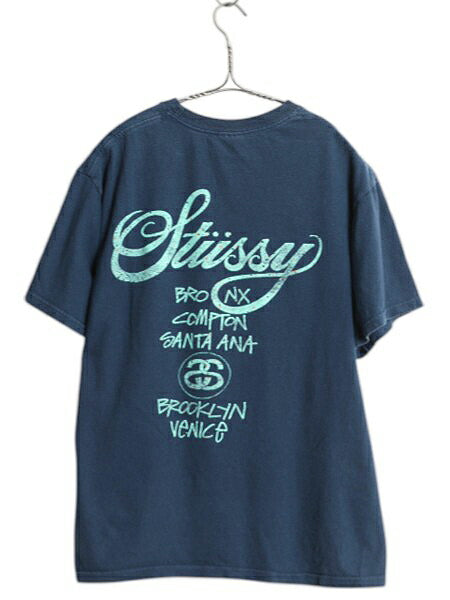 ステューシー x ナイキ ワールドツアー 両面 プリント 半袖 Tシャツ メンズ S 程/ 古着 カットソー グラフィック ヘビーウェイト SSリンク