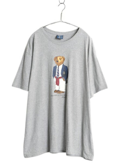 00s ポロベア ポロ ラルフローレン プリント 半袖 Tシャツ メンズ XXL オールド キャラクター カットソー コットン 大きいサイズ シンプル