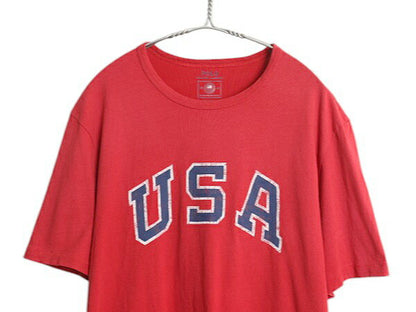 ポロ ラルフローレン プリント 半袖 Tシャツ メンズ XL 古着 2016 オリンピック アメリカ代表 USA代表 五輪 限定 カットソー 大きいサイズ