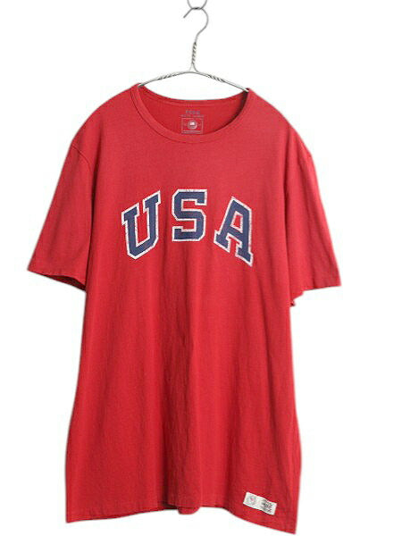 ポロ ラルフローレン プリント 半袖 Tシャツ メンズ XL 古着 2016 オリンピック アメリカ代表 USA代表 五輪 限定 カットソー 大きいサイズ