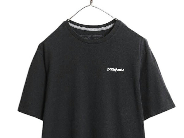 パタゴニア 両面 プリント 半袖 Tシャツ メンズ M 古着 21年製 アウトドア P6 ボックスロゴ バックプリント カットソー ブラック シンプル