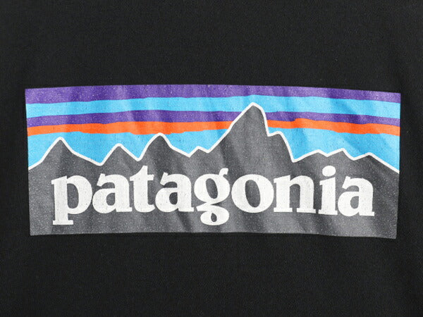 パタゴニア 両面 プリント 半袖 Tシャツ メンズ M 古着 21年製 アウトドア P6 ボックスロゴ バックプリント カットソー ブラック シンプル