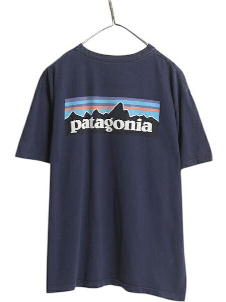 パタゴニア 両面 プリント 半袖 Tシャツ メンズ L / アウトドア 染込み P6 バックプリント ボックスロゴ オーガニック コットン カットソー