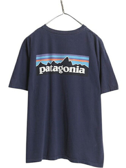 パタゴニア 両面 プリント 半袖 Tシャツ メンズ L / アウトドア 染込み P6 バックプリント ボックスロゴ オーガニック コットン カットソー