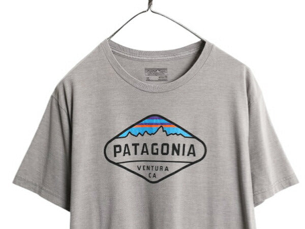 パタゴニア プリント 半袖 Tシャツ メンズ XL 17年製 アウトドア フィッツロイ クレスト グラフィック カットソー シンプル スリムフィット