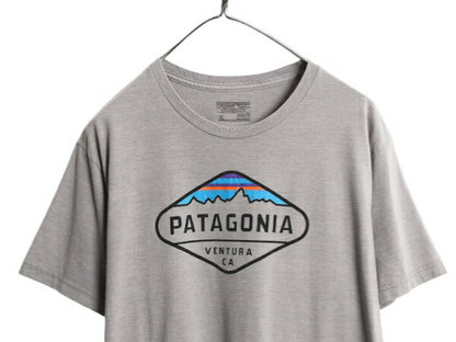 パタゴニア プリント 半袖 Tシャツ メンズ XL 17年製 アウトドア フィッツロイ クレスト グラフィック カットソー シンプル スリムフィット