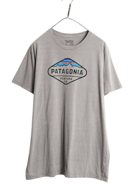 パタゴニア プリント 半袖 Tシャツ メンズ XL 17年製 アウトドア フィッツロイ クレスト グラフィック カットソー シンプル スリムフィット