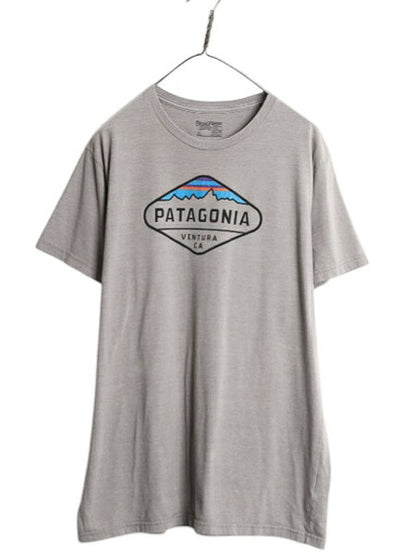 パタゴニア プリント 半袖 Tシャツ メンズ XL 17年製 アウトドア フィッツロイ クレスト グラフィック カットソー シンプル スリムフィット