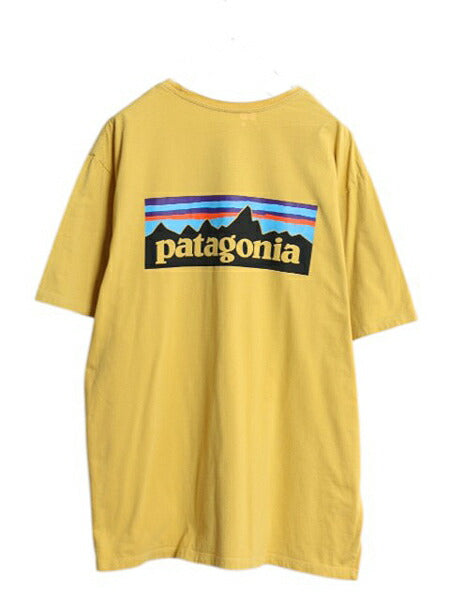 パタゴニア 両面 プリント 半袖 Tシャツ メンズ XL  21年製 アウトドア P6 バックプリント ボックスロゴ カットソー 大きいサイズ シンプル
