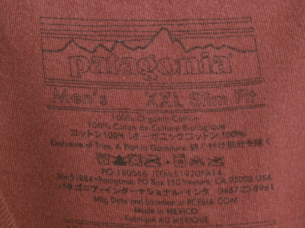 パタゴニア プリント 半袖 Tシャツ メンズ XXL / 14年製 アウトドア グラフィック カットソー 大きいサイズ スリム フィット バーガンディ